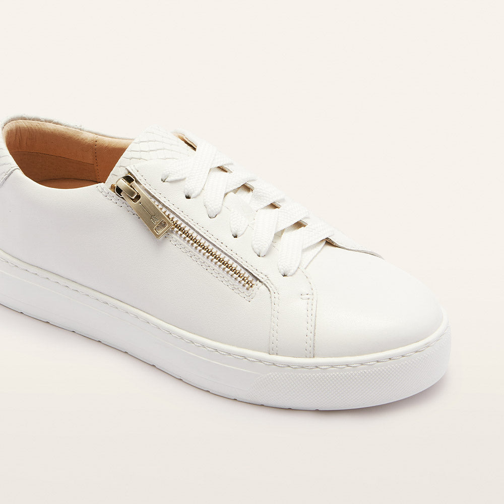 Billie II White Leather Sneaker