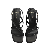Lottie Black Leather Sandals