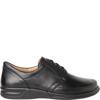 Ganter Kurt Black Laceups Leather Wide(K) Fit