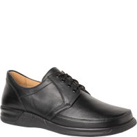 Ganter Kurt Black Laceups Leather Wide(K) Fit