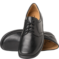 Ganter Kurt Black Laceups Leather Wide(K) Fit
