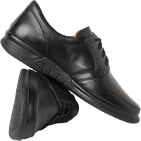 Ganter Kurt Black Laceups Leather Wide(K) Fit