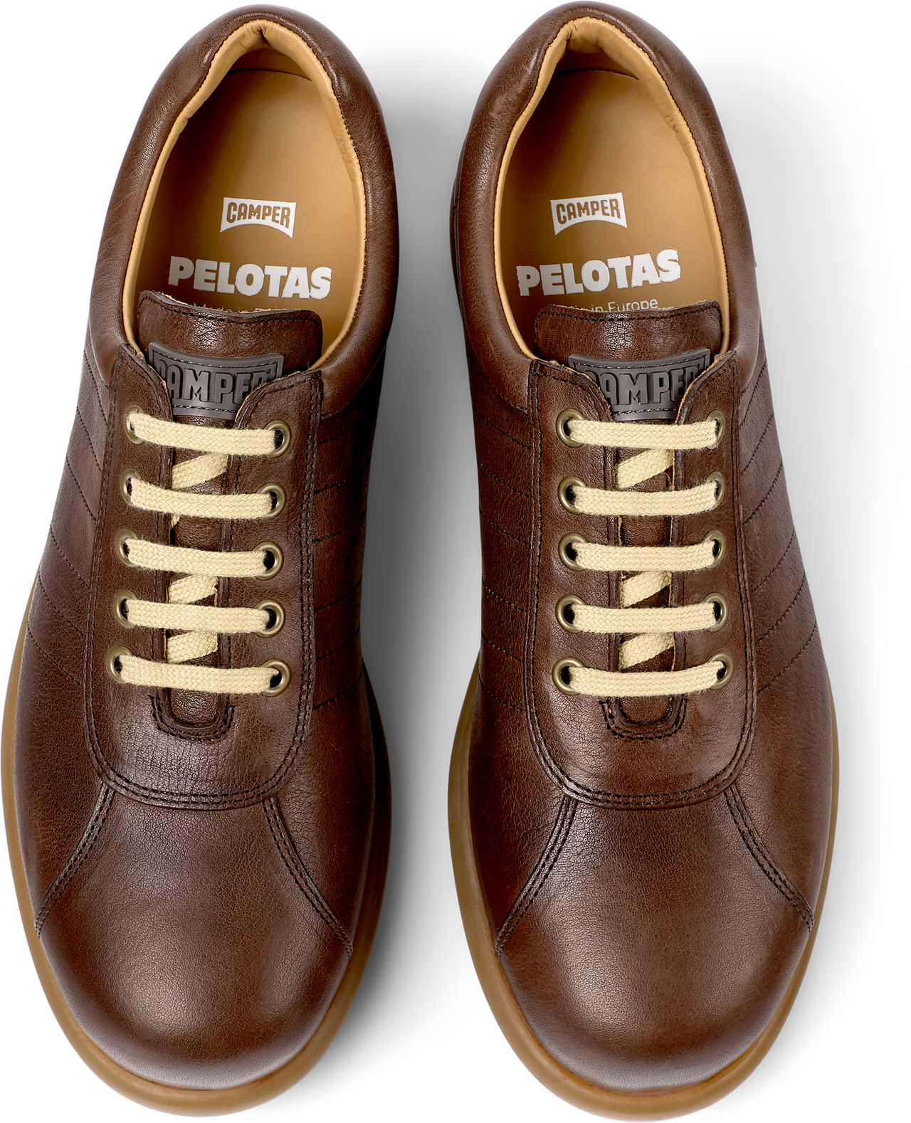 Camper Pelotas Ariel Brown Leather Shoes