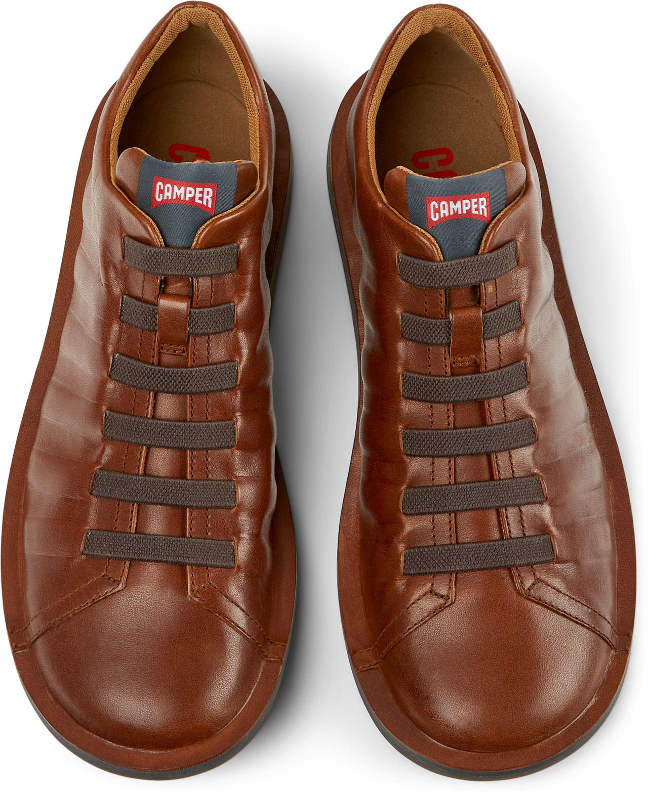 Camper Beetle Brown Leather Shoes
