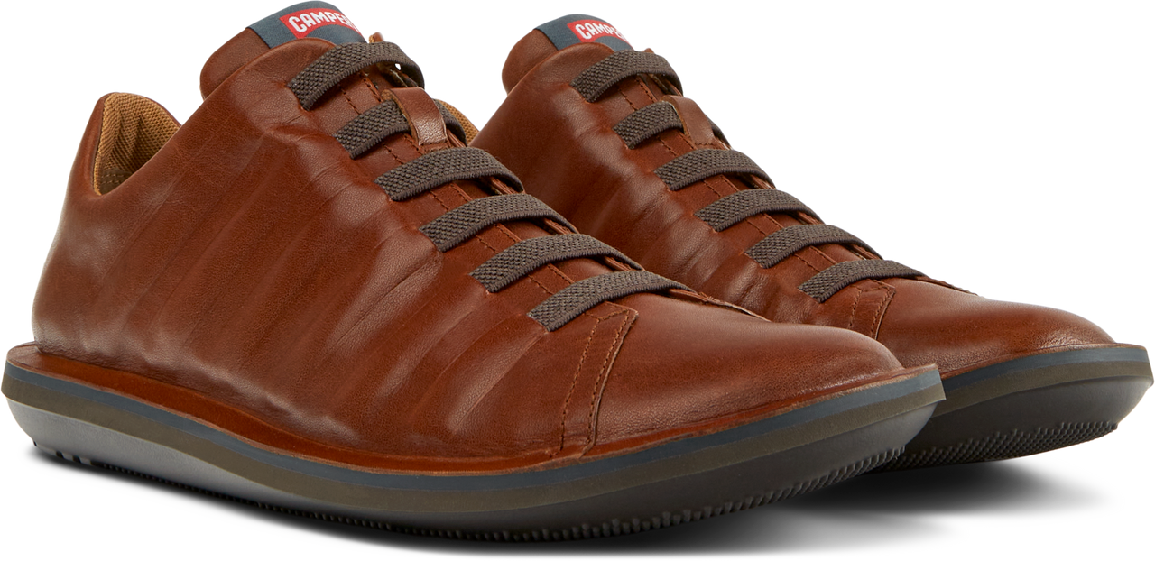 Camper Beetle Brown Leather Shoes
