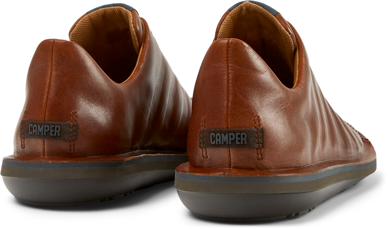 Camper Beetle Brown Leather Shoes