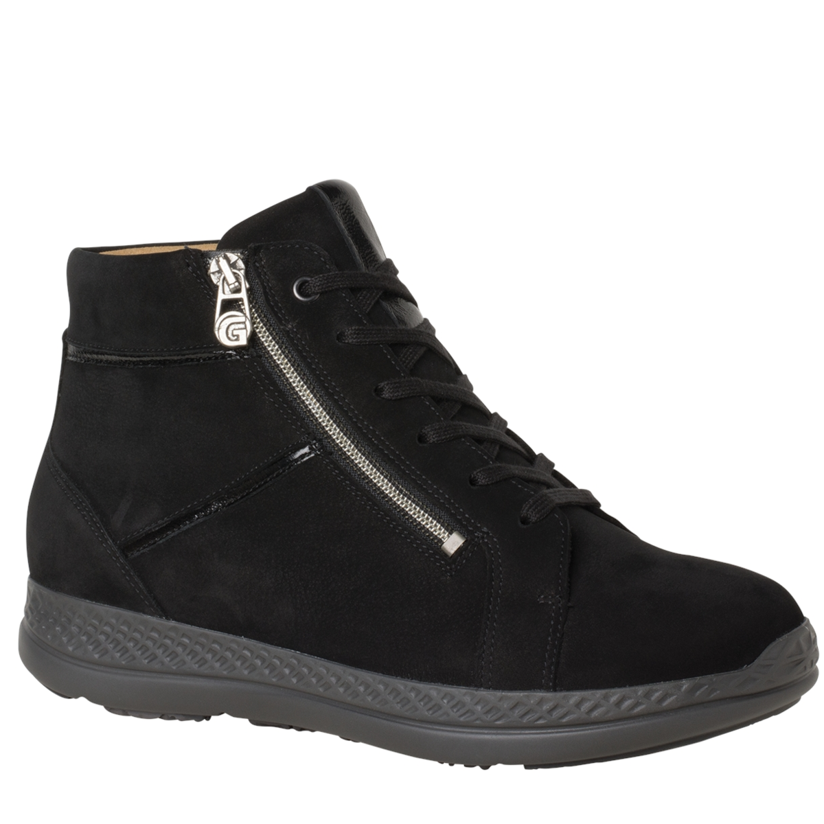 Ganter Karla Luise Softnubuk Black Boots