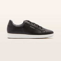 Jackie V Black Tumbled Leather Sneakers
