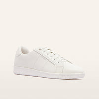 Jackie V White Tumbled Leather Sneakers