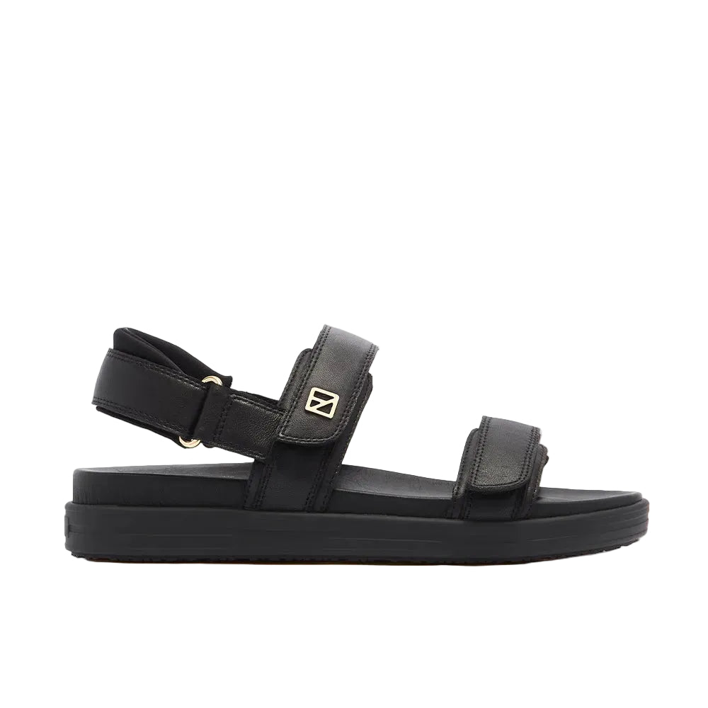 Rome Black Leather Sandals