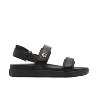 Rome Black Leather Sandals