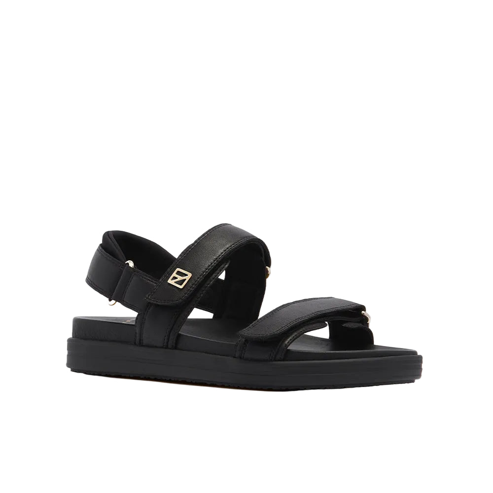 Rome Black Leather Sandals