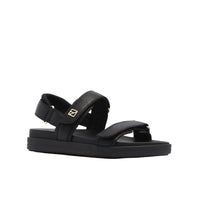 Rome Black Leather Sandals