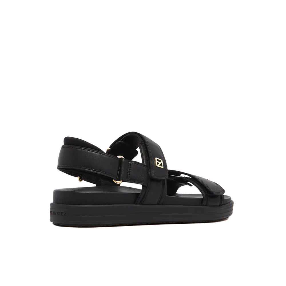Rome Black Leather Sandals