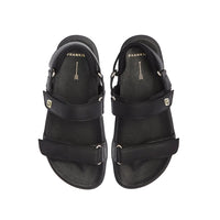 Rome Black Leather Sandals