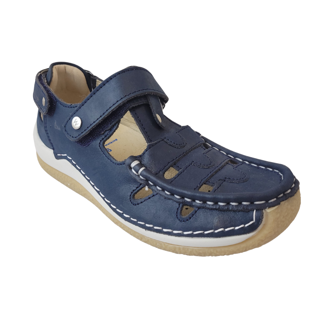 Wolky Denim Esperanza Leather Sandal | Closed Toe