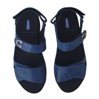 Wolky Atlantic Blue Medusa Leather Sandal
