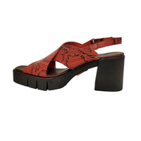Art Eivissa 1990 Snake Red Sandals