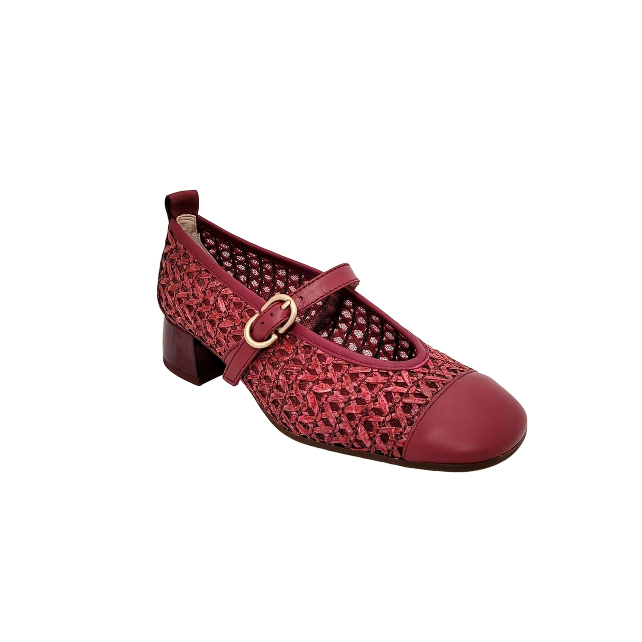 Lisboa Cereza Leather Heels
