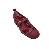Lisboa Cereza Leather Heels