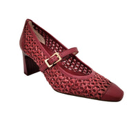 Amapola Cereza Leather Heels