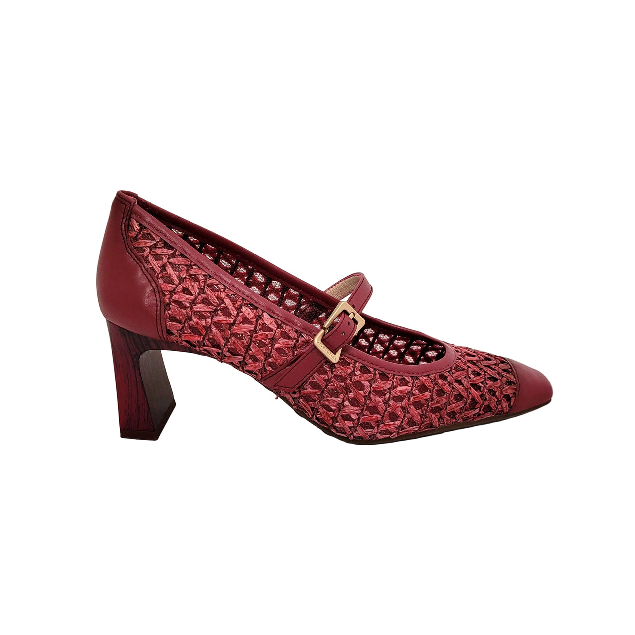 Amapola Cereza Leather Heels