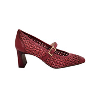 Amapola Cereza Leather Heels