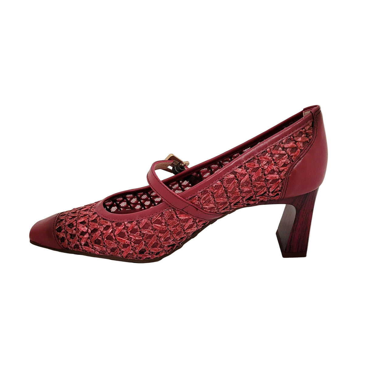 Amapola Cereza Leather Heels
