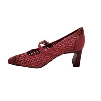 Amapola Cereza Leather Heels