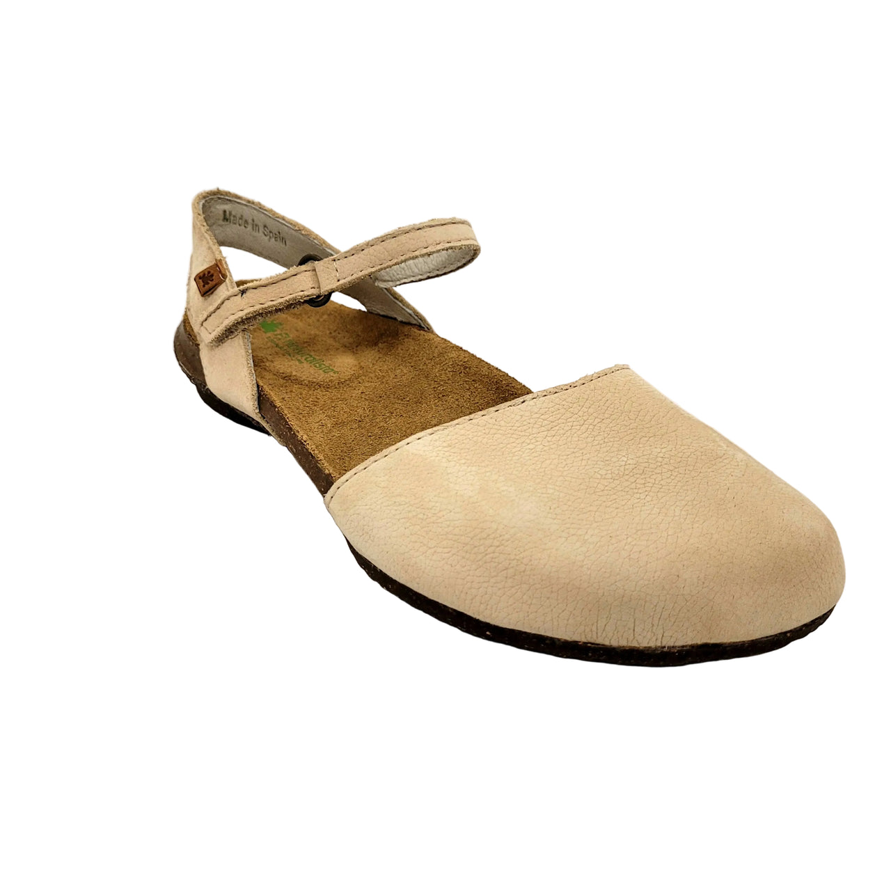 El Naturalista Wakataua Nobuck Cream Sandals