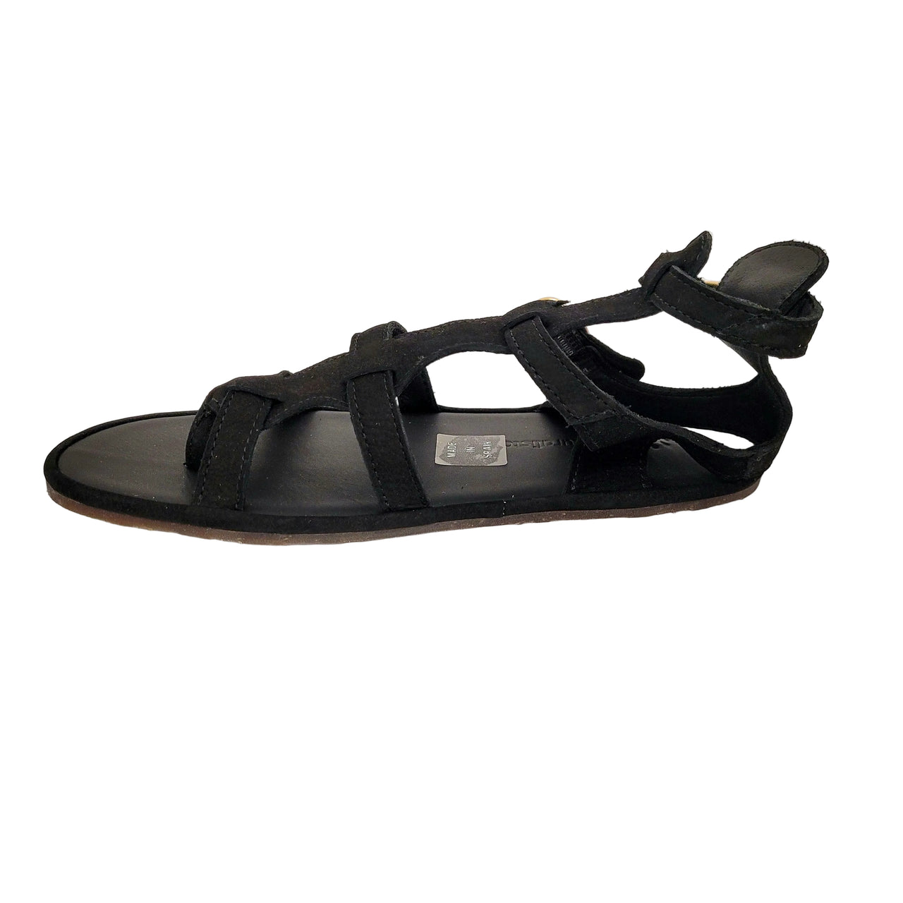 El Naturalista Bare Nobuck Black Sandals