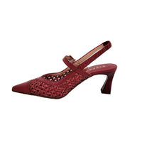 Giorgia Cereza Leather Slingback Heels