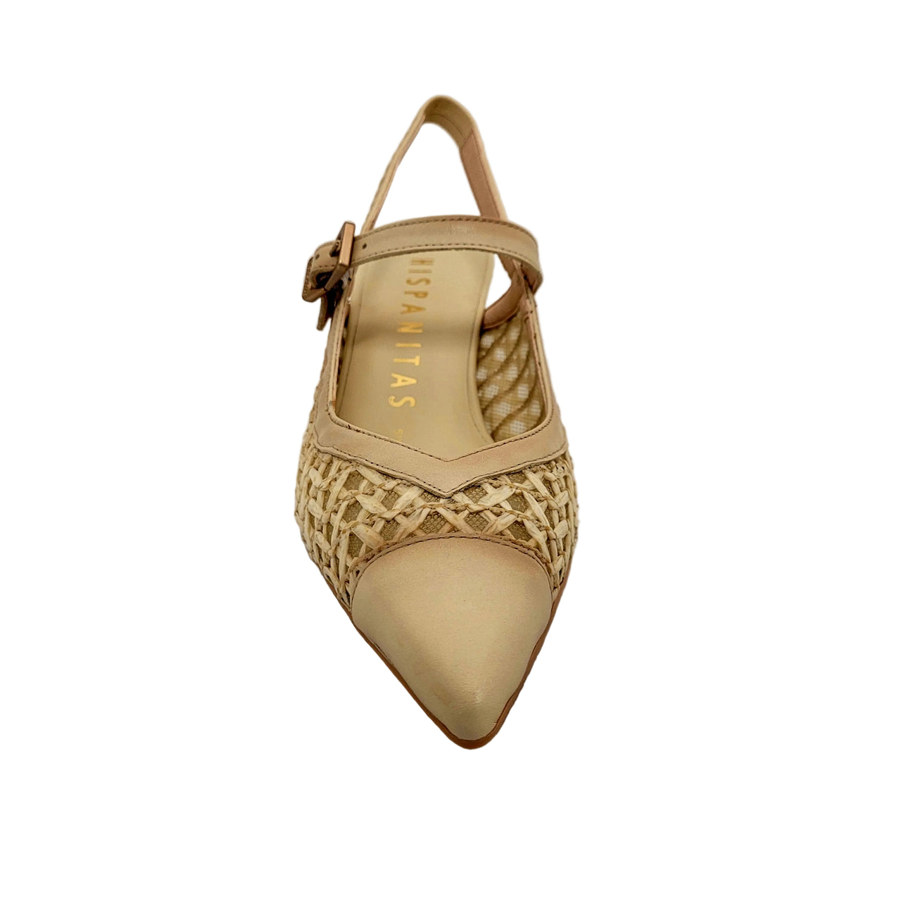 Giorgia Panna Leather Slingback Heels