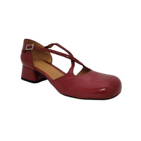 Audley Berta Cereza Red Leather Sandals