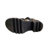 TEEV615FLY Black Leather Sandals