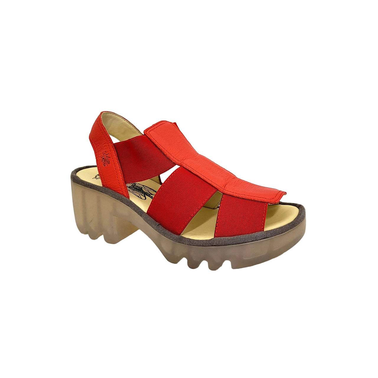 TEEV615FLY Red Leather Sandals
