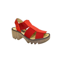 TEEV615FLY Red Leather Sandals