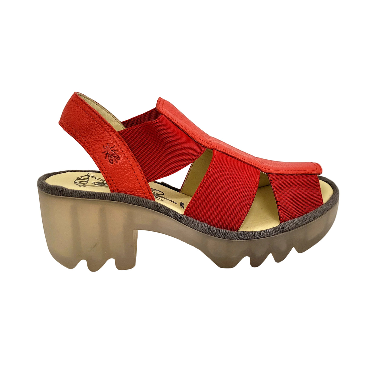TEEV615FLY Red Leather Sandals