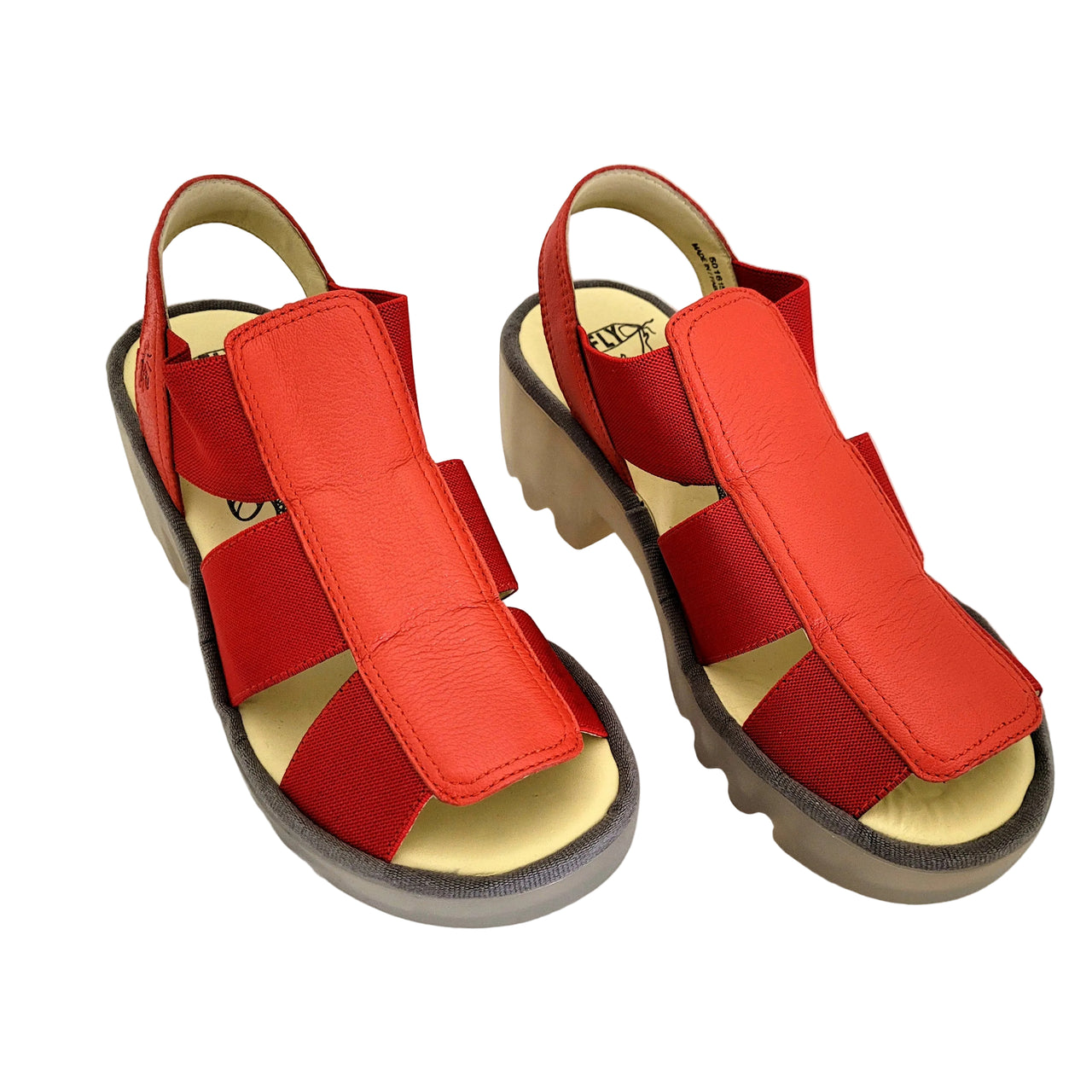 TEEV615FLY Red Leather Sandals