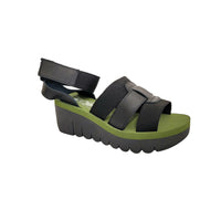 YORY430FLY Black Leather Sandals