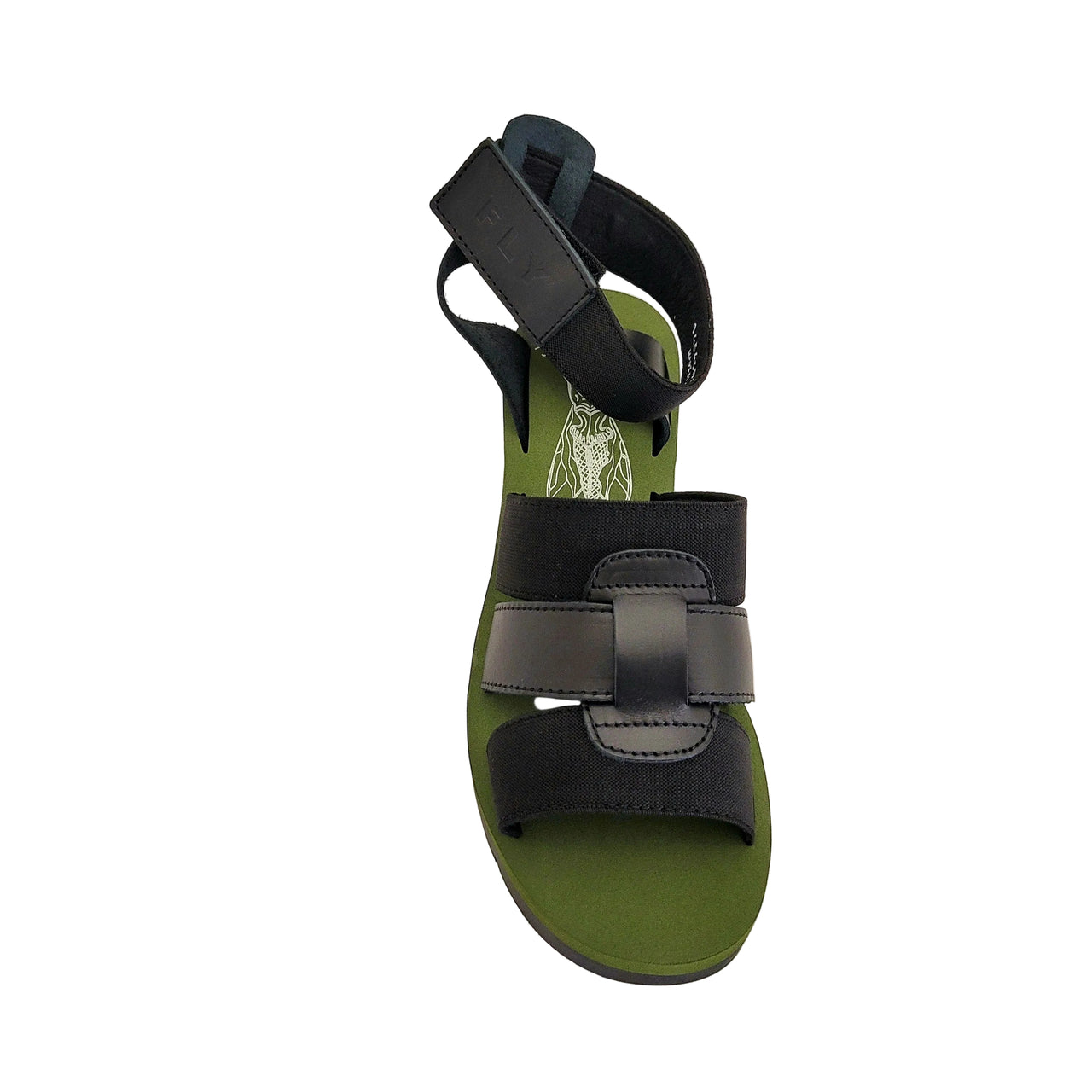 YORY430FLY Black Leather Sandals
