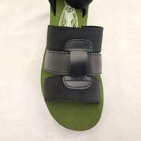 YORY430FLY Black Leather Sandals