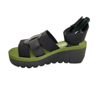 YORY430FLY Black Leather Sandals