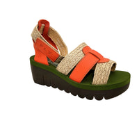 YORY430FLY Jute/ Scarlet Leather Sandals