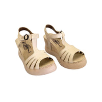 GAIT959FLY Taupe Nubuck Leather Sandals