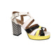 ETIR455FLY White/ Black Patent Leather Heels