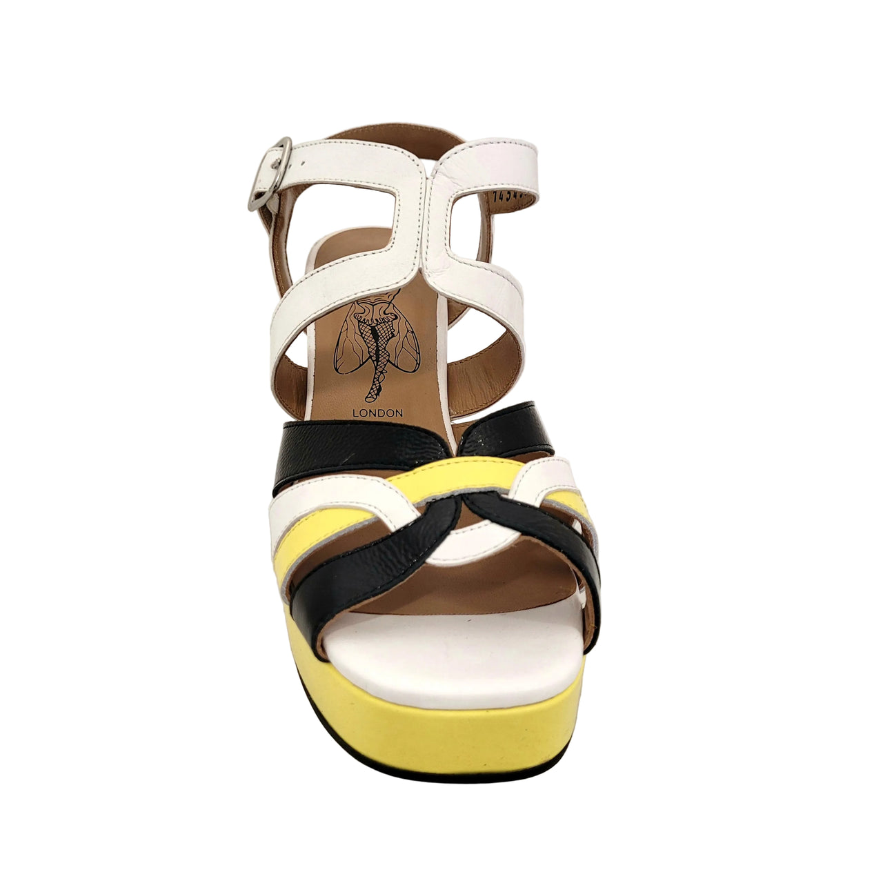 ETIR455FLY White/ Black Patent Leather Heels