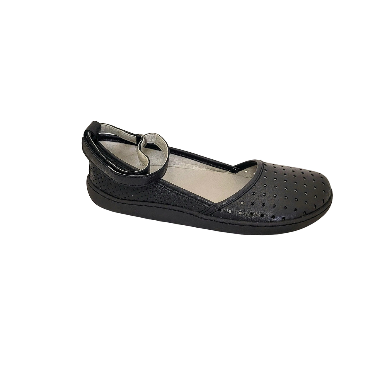 NICH753FLY Black Leather Mary Janes