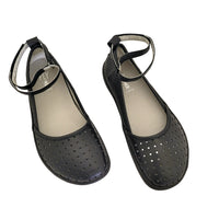 NICH753FLY Black Leather Mary Janes