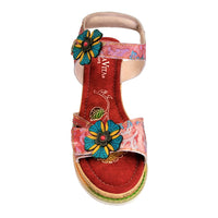 Laura Vita Ballon Sandals Rouge